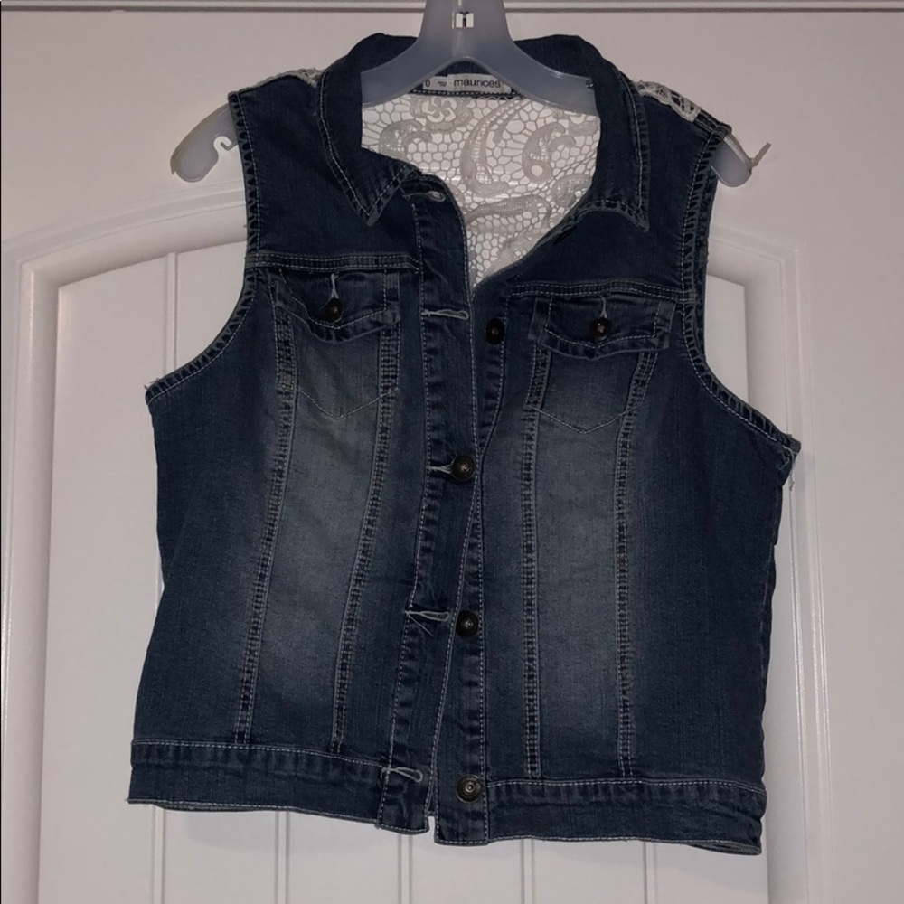 Maurice’s Jean Vest with Laced Back Plus Size 0